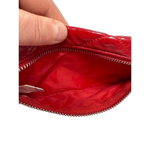 Brighton Faux Red Leather Holiday Wristlet Clutch - Picture 6 of 7